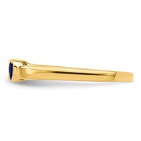 14K Personalized 2-Name Synthetic 2 Stone Couple's Ring view 3