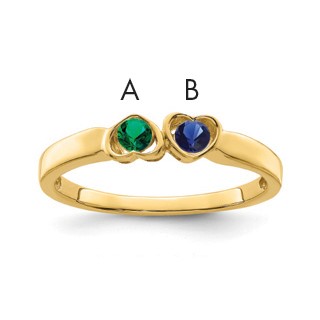 10k Synthetic Family Jewelry Ring