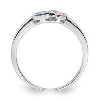 Sterling Silver Rhodium-plated Family Jewelry Mounting view 3