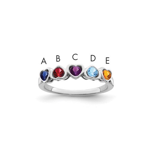 Sterling Silver Rhodium-plated Family Jewelry Mounting