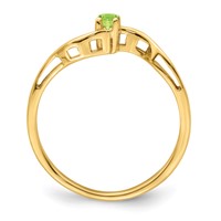 14K Genuine 1 Stone Mother's Ring view 3