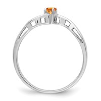 14K White Gold Genuine 1 Stone Mother's Ring view 3