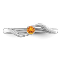 Sterling Silver Rhodium-plated Synthetic 1 Stone Mother's Ring view 4