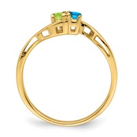 14K Genuine 2 Stone Mother's Ring view 3