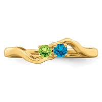 14K Genuine 2 Stone Mother's Ring view 5