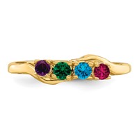 14K Genuine 4 Stone Mother's Ring view 5