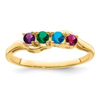 14K Genuine 4 Stone Mother's Ring view 2