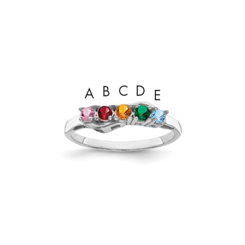Sterling Silver Rhodium-plated Family Jewelry Mounting