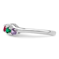 14K White Gold Family Jewelry Ring view 4