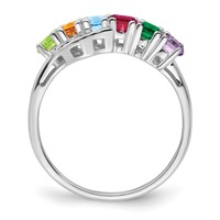 14K White Gold Family Jewelry Ring view 3