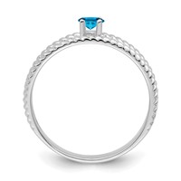 Sterling Silver Rhodium-plated Family Jewelry Ring view 3