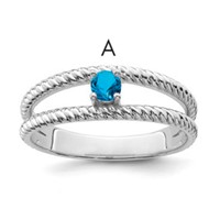 Sterling Silver Rhodium-plated Family Jewelry Ring view 1