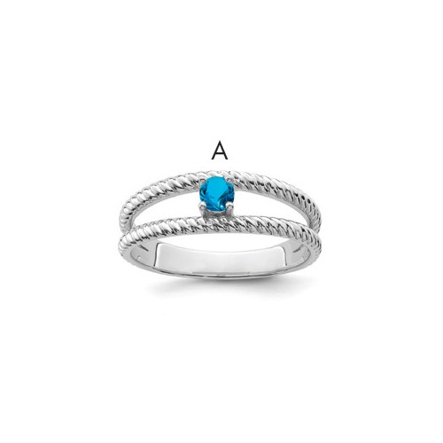 Sterling Silver Rhodium-plated Family Jewelry Ring