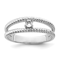 Sterling Silver Rhodium-plated Family Jewelry Ring view 5