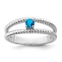 Sterling Silver Rhodium-plated Family Jewelry Ring view 2