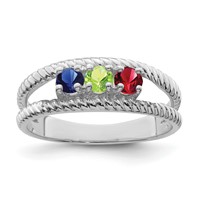 14K White Gold Family Jewelry Ring view 2