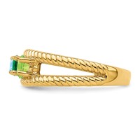 14K Yellow Gold Genuine 4 Stone Mother's Ring view 4