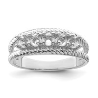 Sterling Silver Rhodium-plated Family Jewelry Mounting view 5