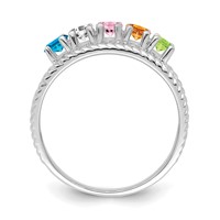 Sterling Silver Rhodium-plated Family Jewelry Mounting view 3