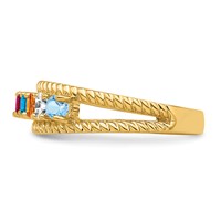 14K Yellow Gold Family Jewelry Ring view 4