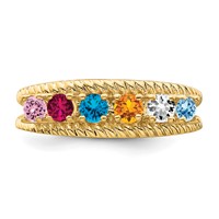 14K Yellow Gold Family Jewelry Ring view 5