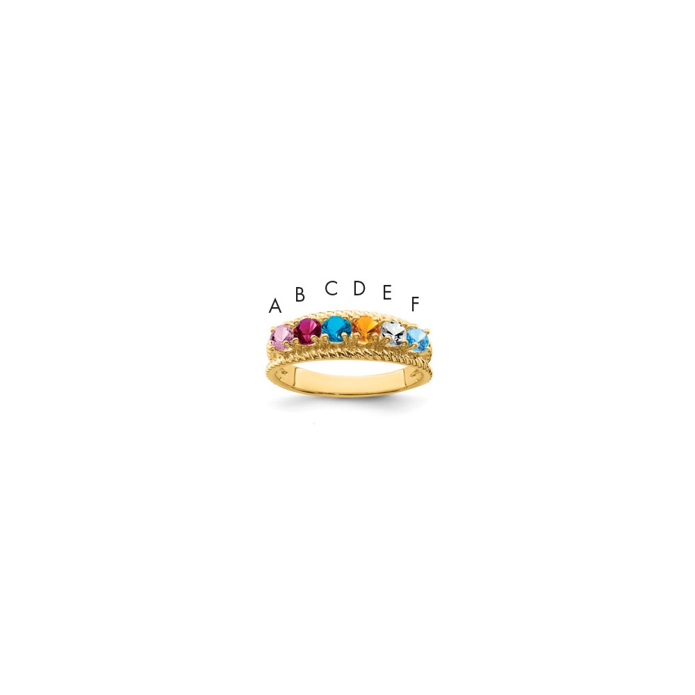 14K Yellow Gold Family Jewelry Ring
