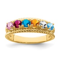 14K Yellow Gold Family Jewelry Ring view 2