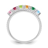 14K White Gold Family Jewelry Ring view 3