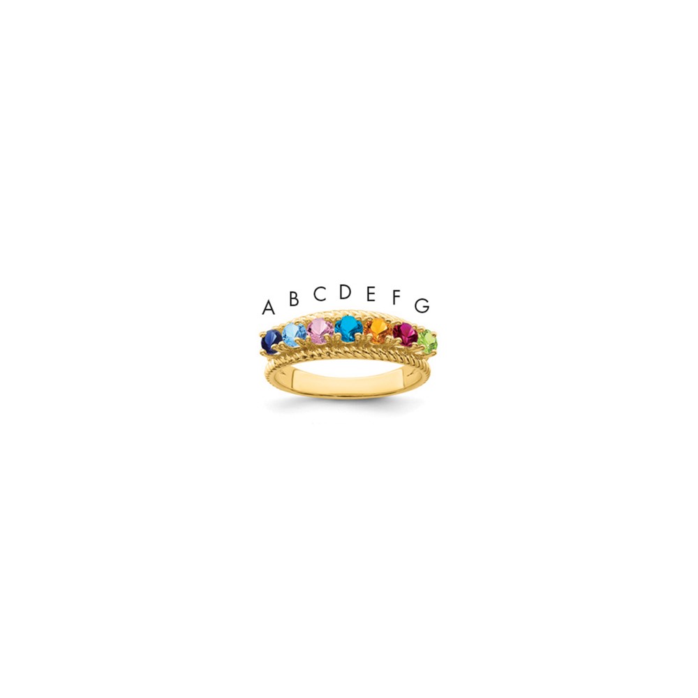 14K Yellow Gold Family Jewelry Ring
