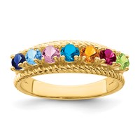 14K Yellow Gold Family Jewelry Ring view 2