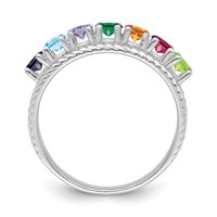 Sterling Silver Rhodium-plated Family Jewelry Ring view 3