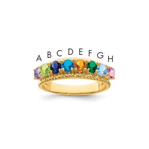 14K Yellow Gold Family Jewelry Ring