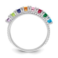 14K White Gold Family Jewelry Ring view 3