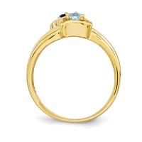 14K Synthetic Family Jewelry Ring view 2