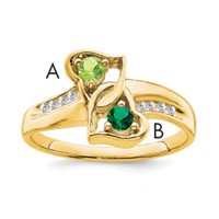 14K Synthetic Family Jewelry Ring view 4