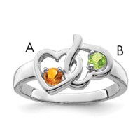 Sterling Silver Rhodium-plated Family Jewelry Mounting view 1