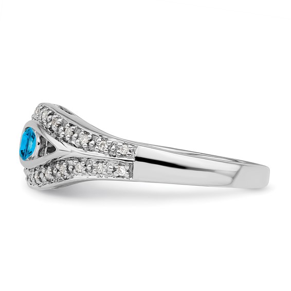 Birthstone and Diamond Mother's Ring Semi-Mount      