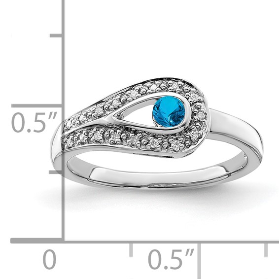 Birthstone and Diamond Mother's Ring Semi-Mount      