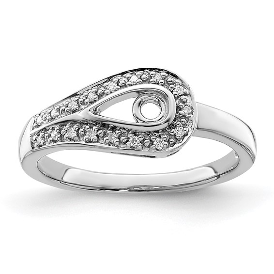 Birthstone and Diamond Mother's Ring Semi-Mount      