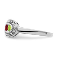 14K White Gold Family Jewelry Diamond Semi-Set Ring view 4