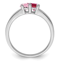 14K White Gold Family Jewelry Diamond Semi-Set Ring view 3