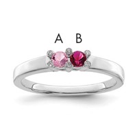 14K White Gold Family Jewelry Diamond Semi-Set Ring view 1