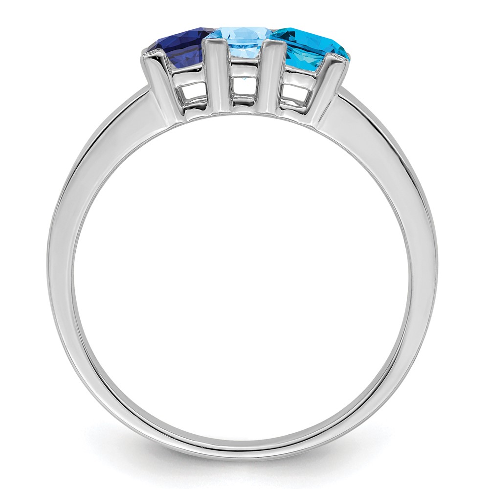 14K White Gold Family Jewelry Diamond Semi-Set Ring (XMRW31/3)