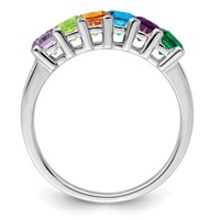 14K White Gold Family Jewelry Diamond Semi-Set Ring view 3
