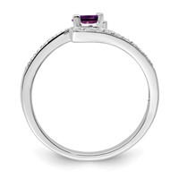 14K White Gold Family Jewelry Diamond Semi-Set Ring view 3