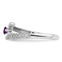 14K White Gold Family Jewelry Diamond Semi-Set Ring view 4