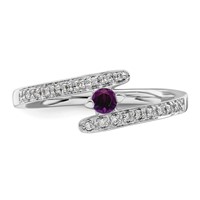 14K White Gold Family Jewelry Diamond Semi-Set Ring view 5