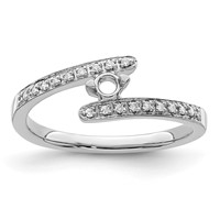 14K White Gold Family Jewelry Synthetic Stone & Diamond Set Ring view 5