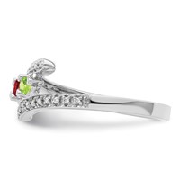 14K White Gold Family Jewelry Diamond Semi-Set Ring view 4