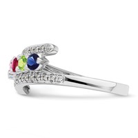 14K White Gold Family Jewelry Diamond Semi-Set Ring view 3